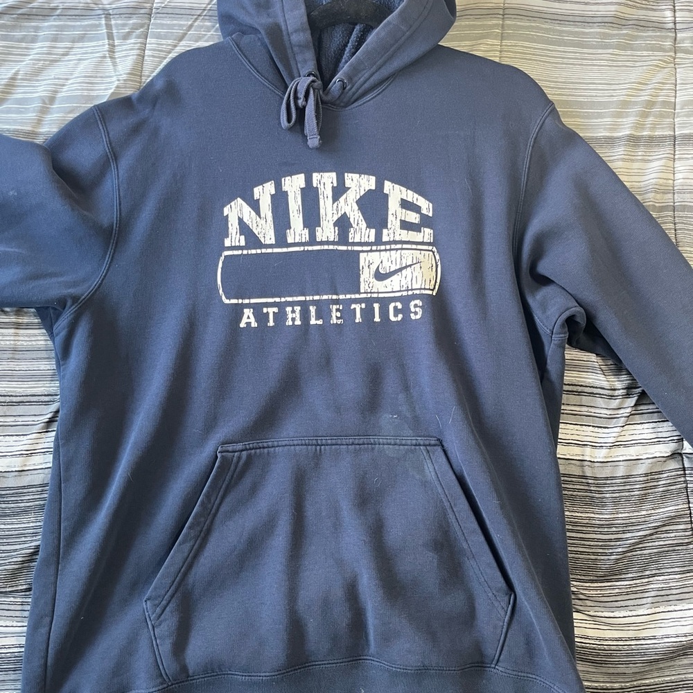 Nike Vintage Men's Navy Hoodie